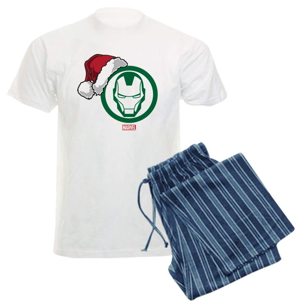 Iron Man Santa Men's Lightweight Pajama Set - Superhero Christmas Sleepwear for Marvel Fans - Perfect for Holiday Gifts, Christmas Parties & Cozy Winter Nights