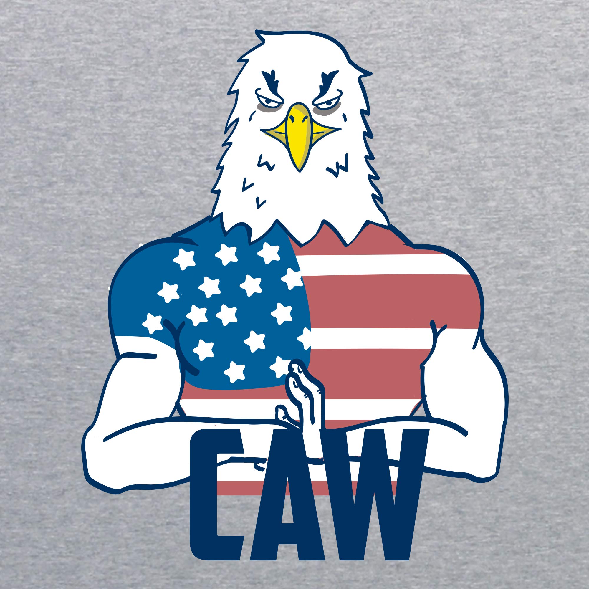CAW Eagle Patriotic Bald Eagle T-Shirt - 4th of July American Flag Independence Day Tee for Men & Women - Perfect for BBQ, Fireworks & Summer Festivals