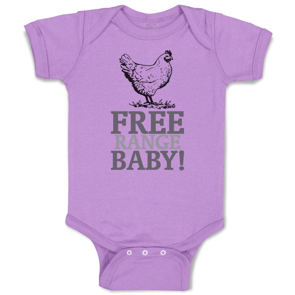 Custom Baby Bodysuit - 100% Cotton Chicken Farm Print Onesie for Boys & Girls | Free Range Baby Outfit | Perfect for Farm Visits, Photo Shoots & Playdates
