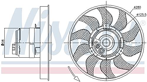 Nissens 85619 Radiator Cooling Fan - High Performance Replacement for Cars & Trucks - Perfect for Overheating Prevention & Engine Cooling in Summer