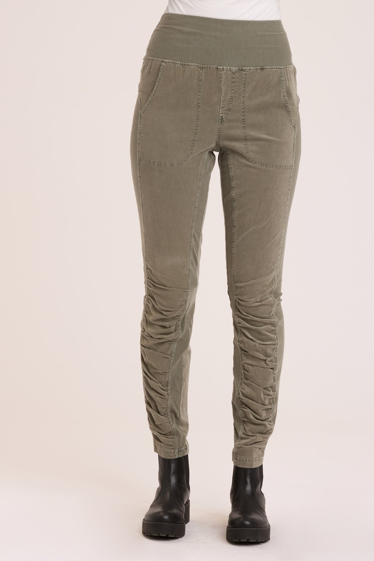 Stylish Cord Penny Leggings for Women - Comfortable & Stretchy High Waist Pants for Yoga, Workout & Everyday Wear
