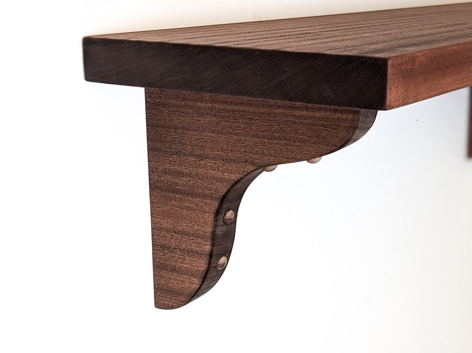 Premium Solid Wood Brackets - Mahogany & Oak for Shelves & Furniture | Heavy Duty Decorative Brackets for Home & Office Use