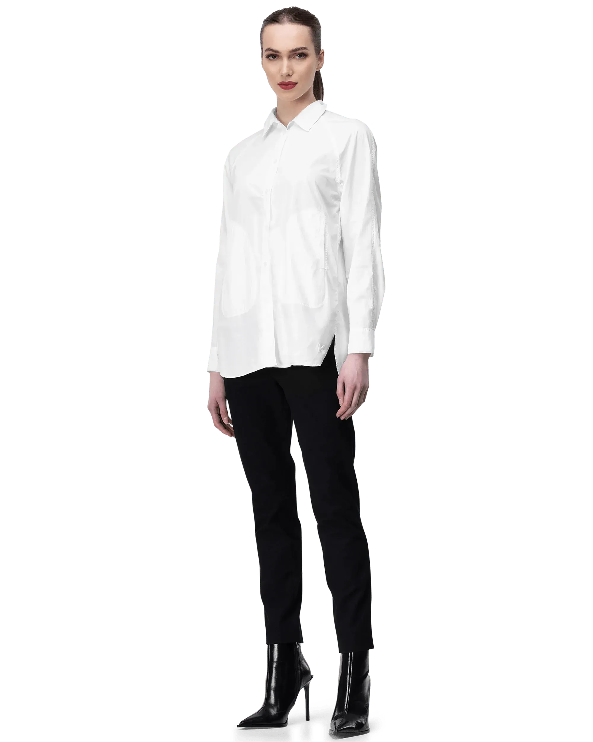 Stylish Women's Poplin Button-Up Tunic Top - Casual & Office Wear - Perfect for Summer Outfits, Work Attire & Weekend Brunch