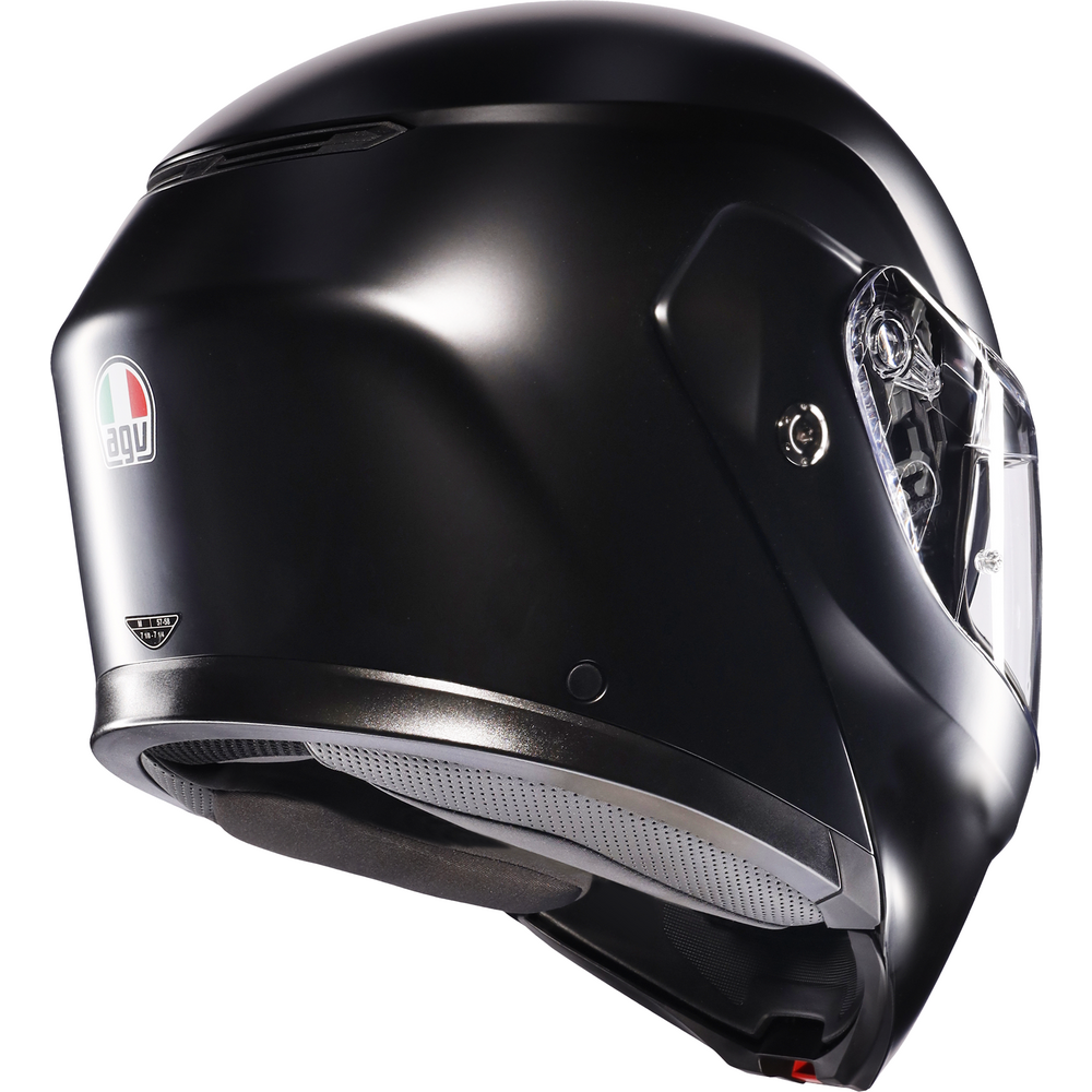 AGV Streetmodular Solid Matt Black Motorcycle Helmet - DOT & ECE Certified for Safety - Perfect for Urban Commuting and Street Riding