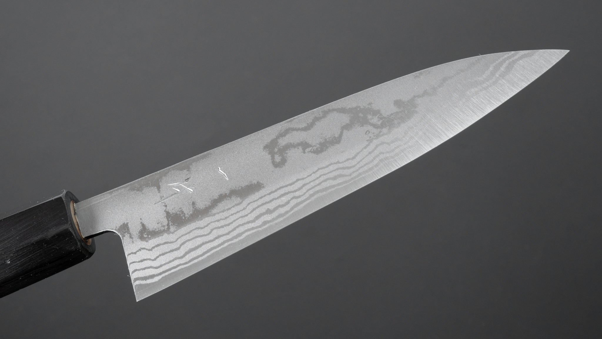 Hitohira GR Blue #2 Damascus Petty Knife 135mm - Japanese Kitchen Knife with Ho Wood Handle - Perfect for Slicing, Peeling & Precision Cutting Fruits, Vegetables & Meat