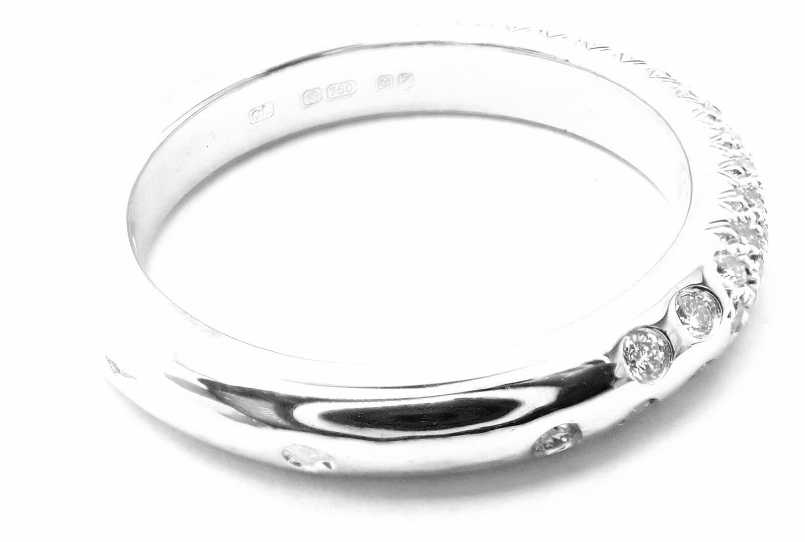Authentic Chanel 18k White Gold Diamond Band Ring for Women - Luxury Wedding Engagement Promise Ring - Perfect for Anniversary, Proposal & Special Occasions