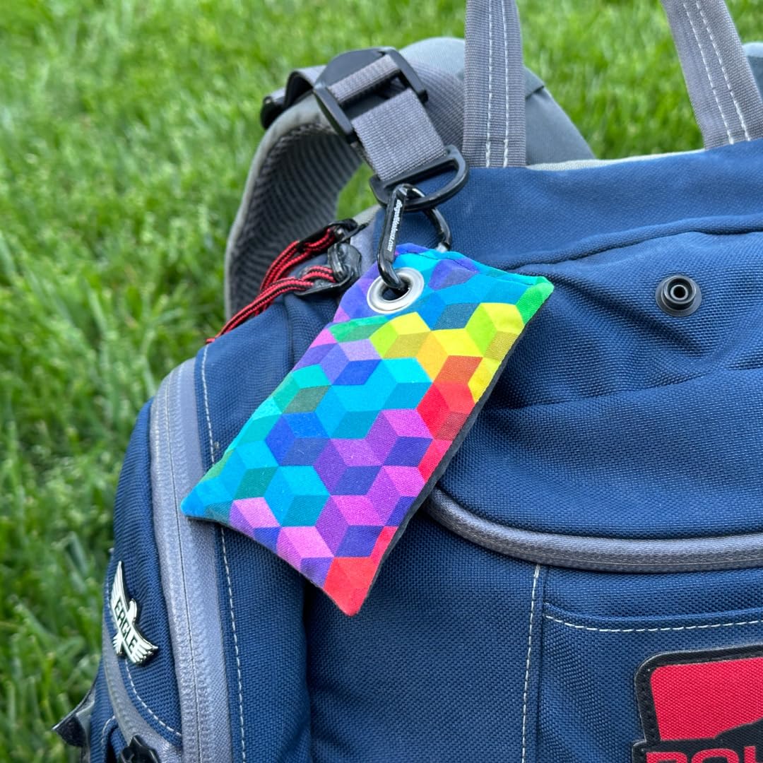 HYZER HOUND DISCS Disc Golf Chalk Bag - Moisture Absorbing Hand Grip Enhancer for Summer Play | Durable & Portable with Carabiner Clip | Essential Disc Golf Accessory for Better Throws | Perfect for Hot Weather, Tournaments & Practice Sessions