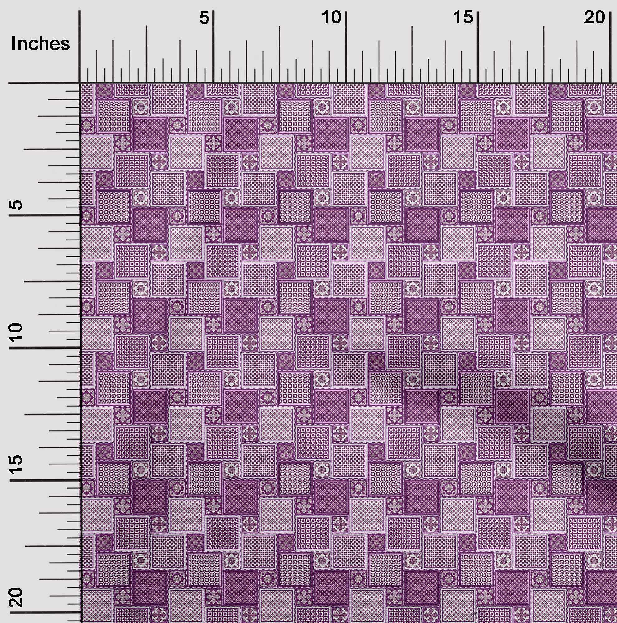 Velvet Purple Floral Print Fabric by The Yard - 58 Inch Wide DIY Sewing Material for Clothing, Dresses & Home Decor | Soft & Durable Fabric for Crafts, Quilting & Upholstery