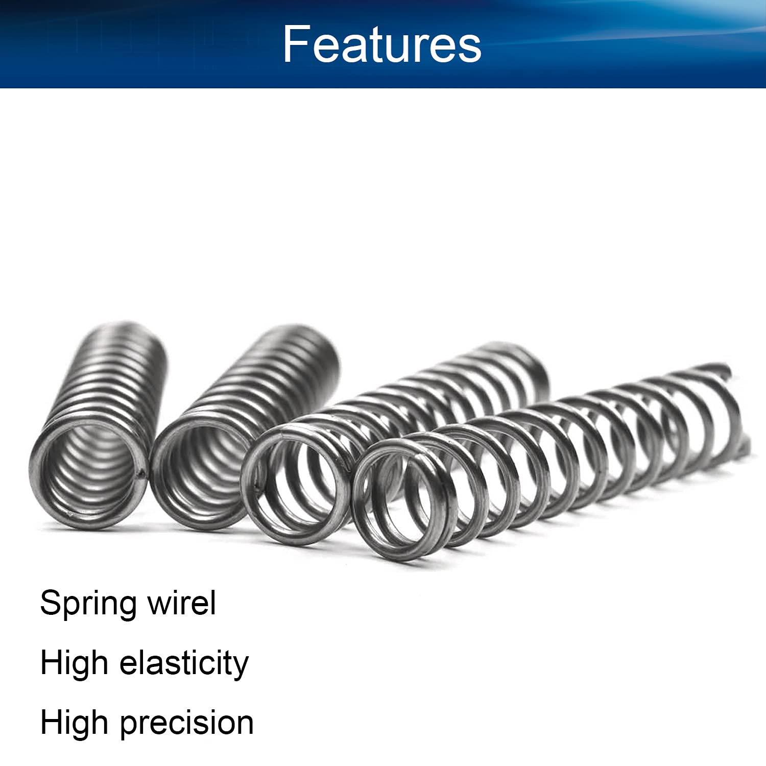 Yinpecly 20Pcs Small Coiled Extension Springs - 1mm Wire Dia, 8mm OD, 40mm Length - High-Quality Spring Steel for Ballpoint Pens, DIY Projects & Mechanical Repairs - Perfect for Office Supplies, Crafts, and Small Machinery Maintenance