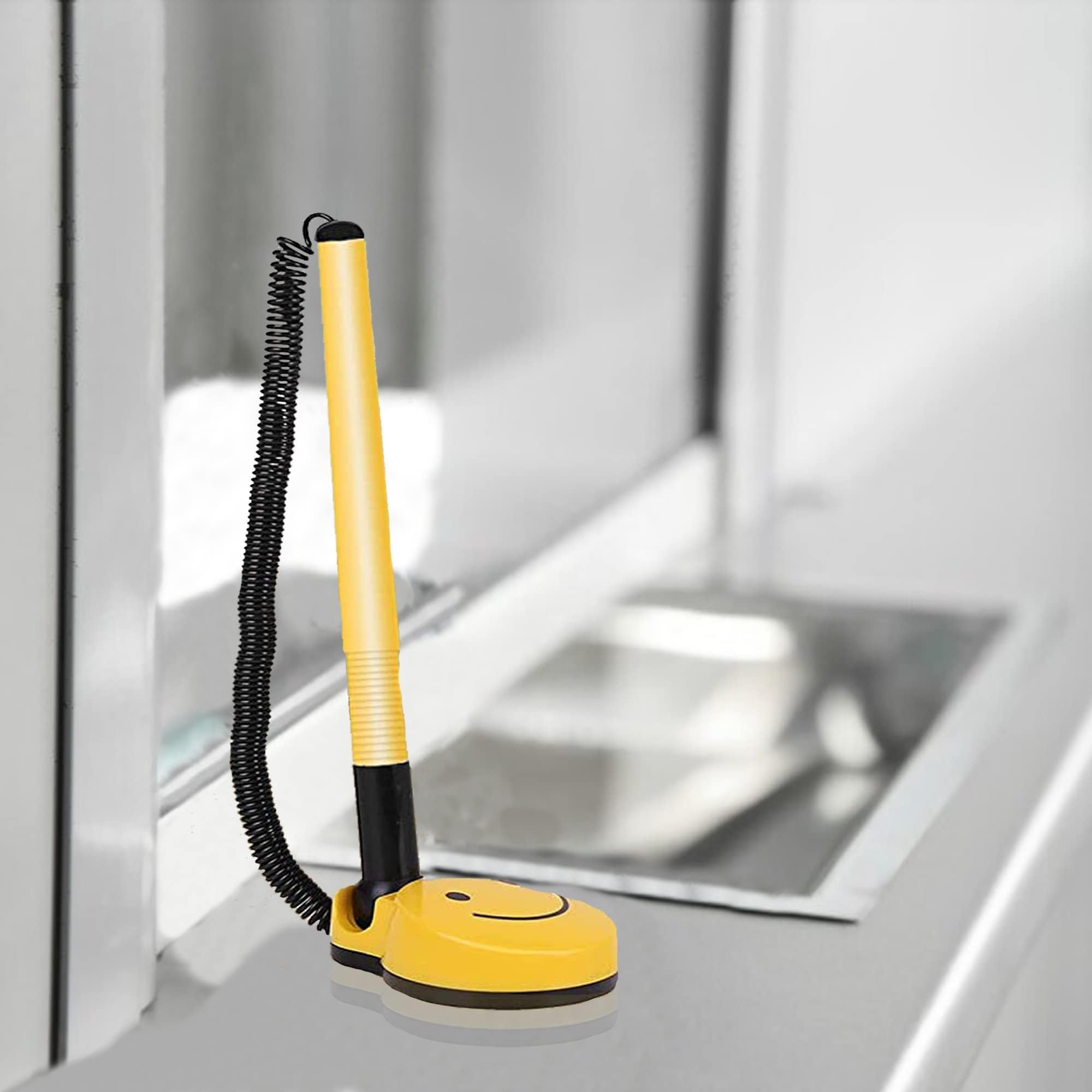 Performore 8-Pack Anti-Theft Pens with Security Cable & Adhesive Base - Smiley Face Design for Home, Office, School - Perfect for Reception Desks, Retail Counters & Public Spaces