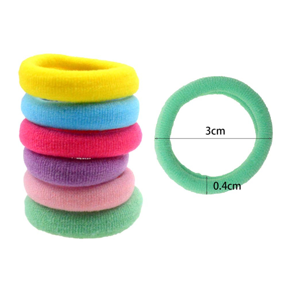 200 Packs Colorful Seamless Hair Ties for Girls - Soft Ponytail Holders & Hair Elastics for School, Sports & Everyday Use