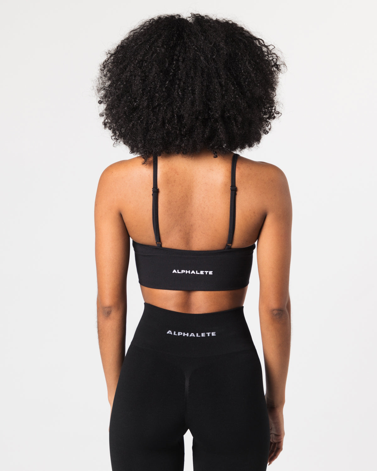 Seamless Ribbed Bra for Women - Comfortable Wireless Support Bra in Black - Perfect for Yoga, Workouts, and Everyday Wear
