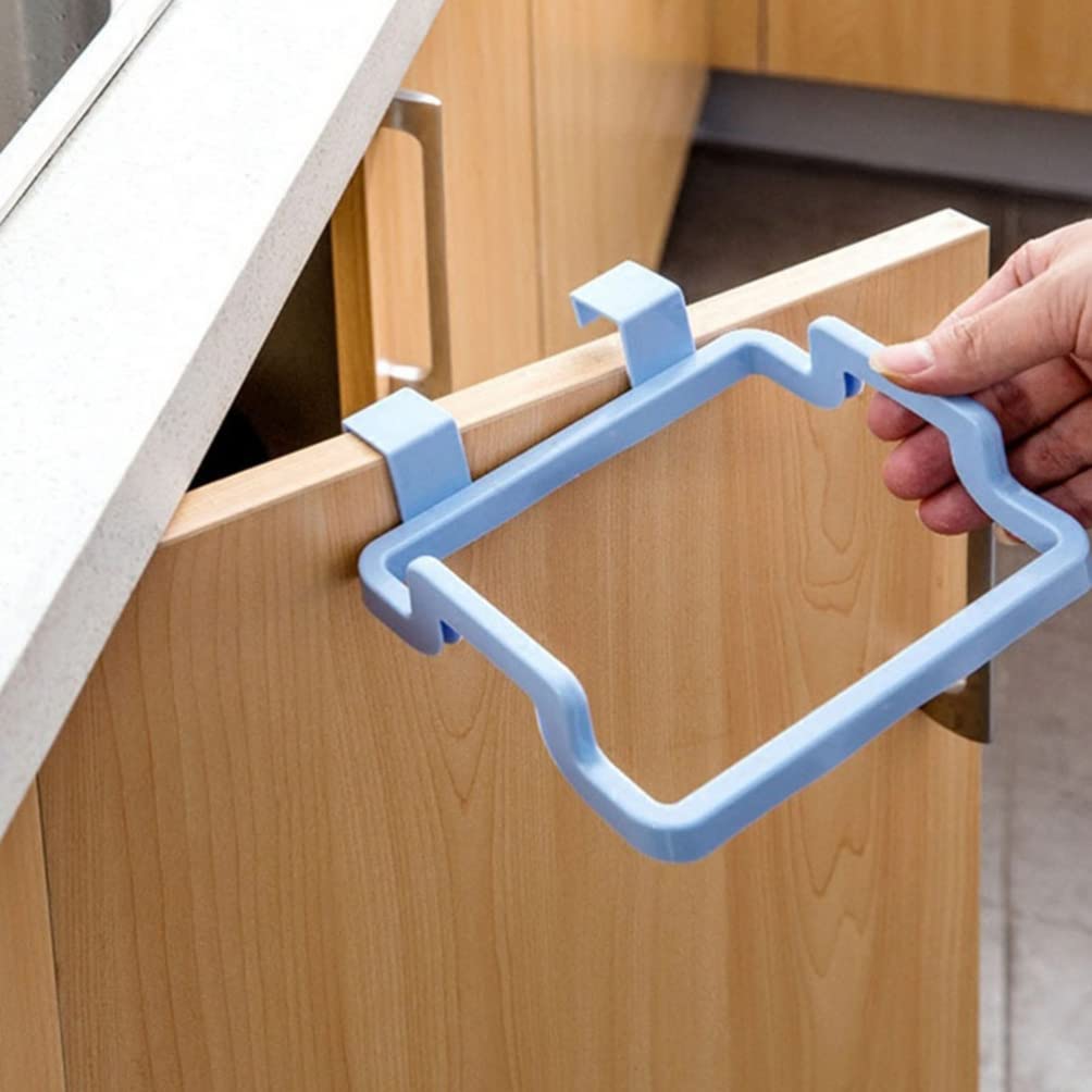 VOSAREA Trash Bag Holder - Door Mount Garbage Bag Hook for Kitchen, Bathroom & Cabinet - Space Saving Waste Bin Organizer for Trash Cans, Dish Towels & Grocery Bags (Ideal for Small Spaces & RVs)