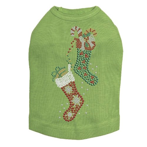 Christmas Stockings for Dogs - Festive Holiday Pet Tank Tops in Multiple Colors - Perfect for Christmas Photos & Pet Parties