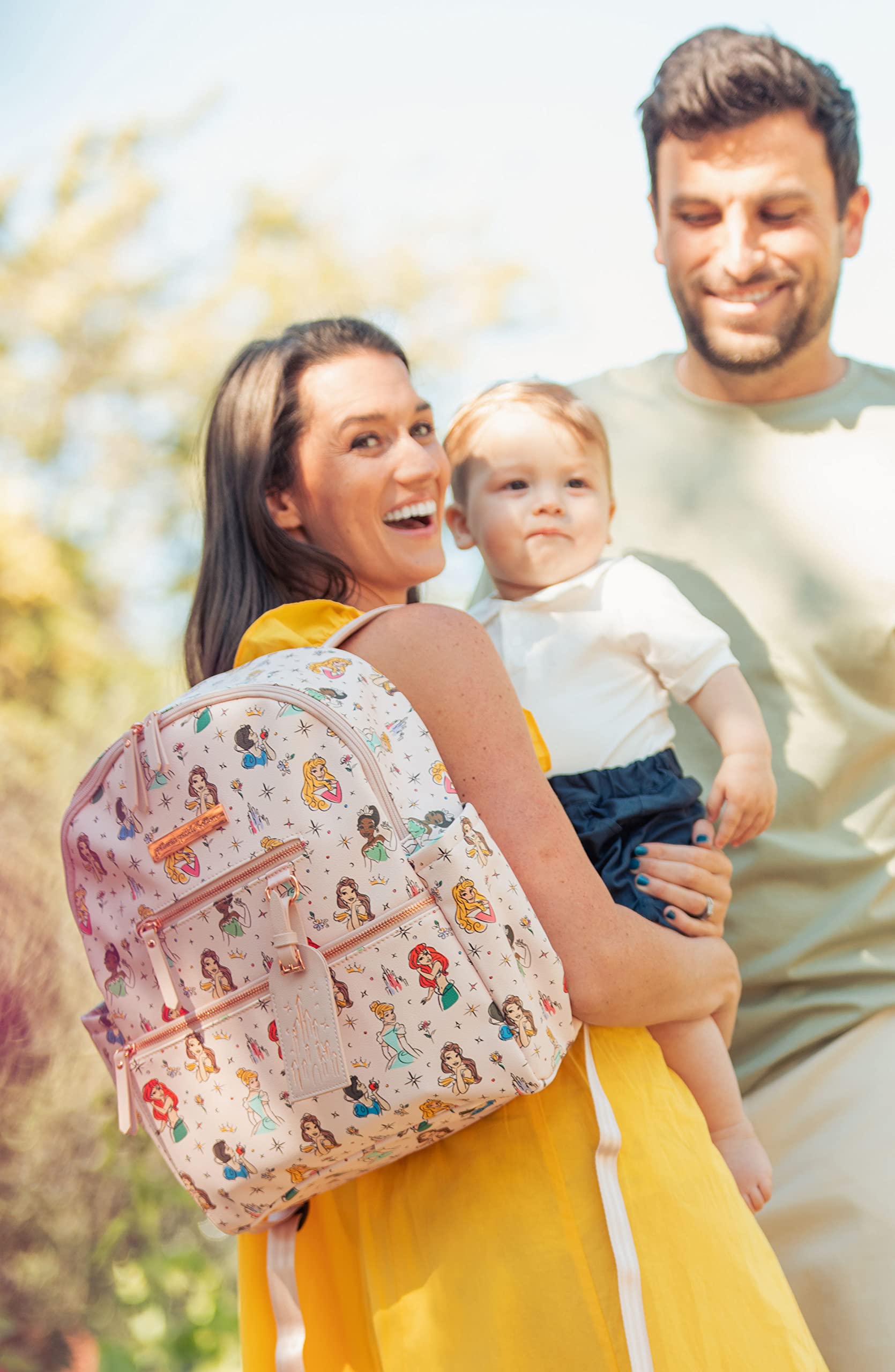 Petunia Pickle Bottom Ace Backpack - Stylish & Spacious Diaper Bag for Moms & Dads | Waterproof Baby Changing Backpack with Multiple Pockets | Perfect for Travel, Daycare & Family Outings | Disney Princess Collection
