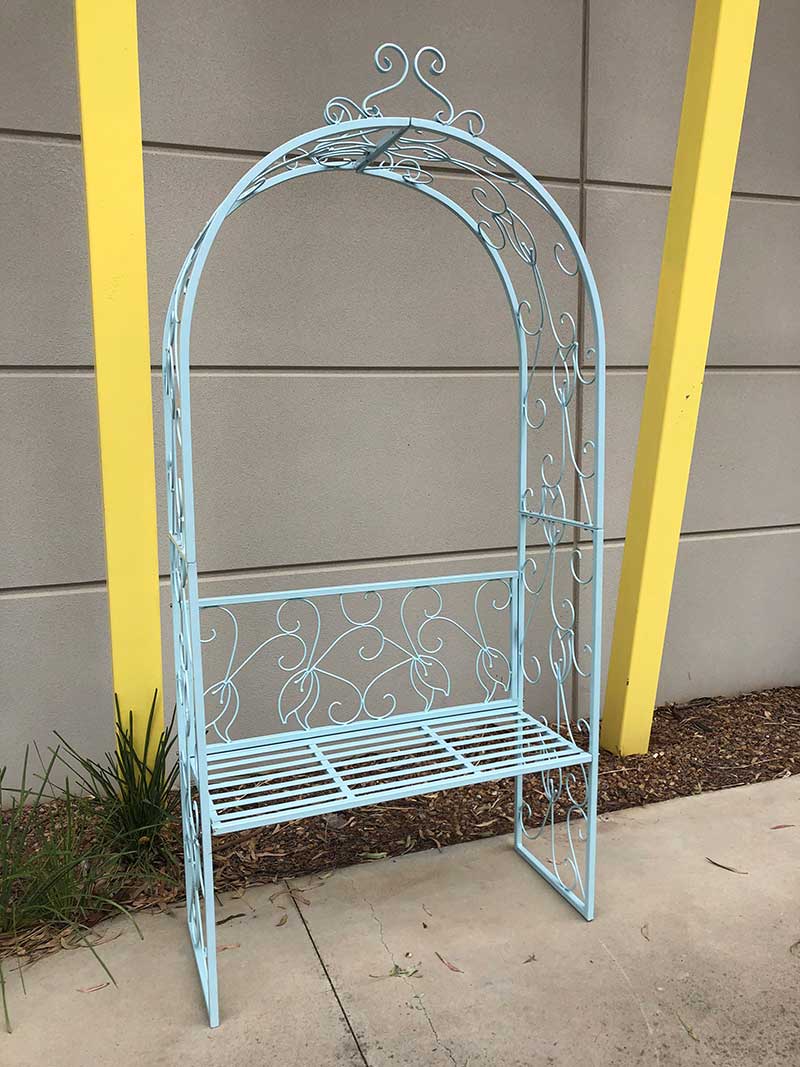 Outdoor Garden Arch with Bench - Patio Arbour for Climbing Plants & Flowers - Perfect for Backyard, Wedding Decor & Vine Support