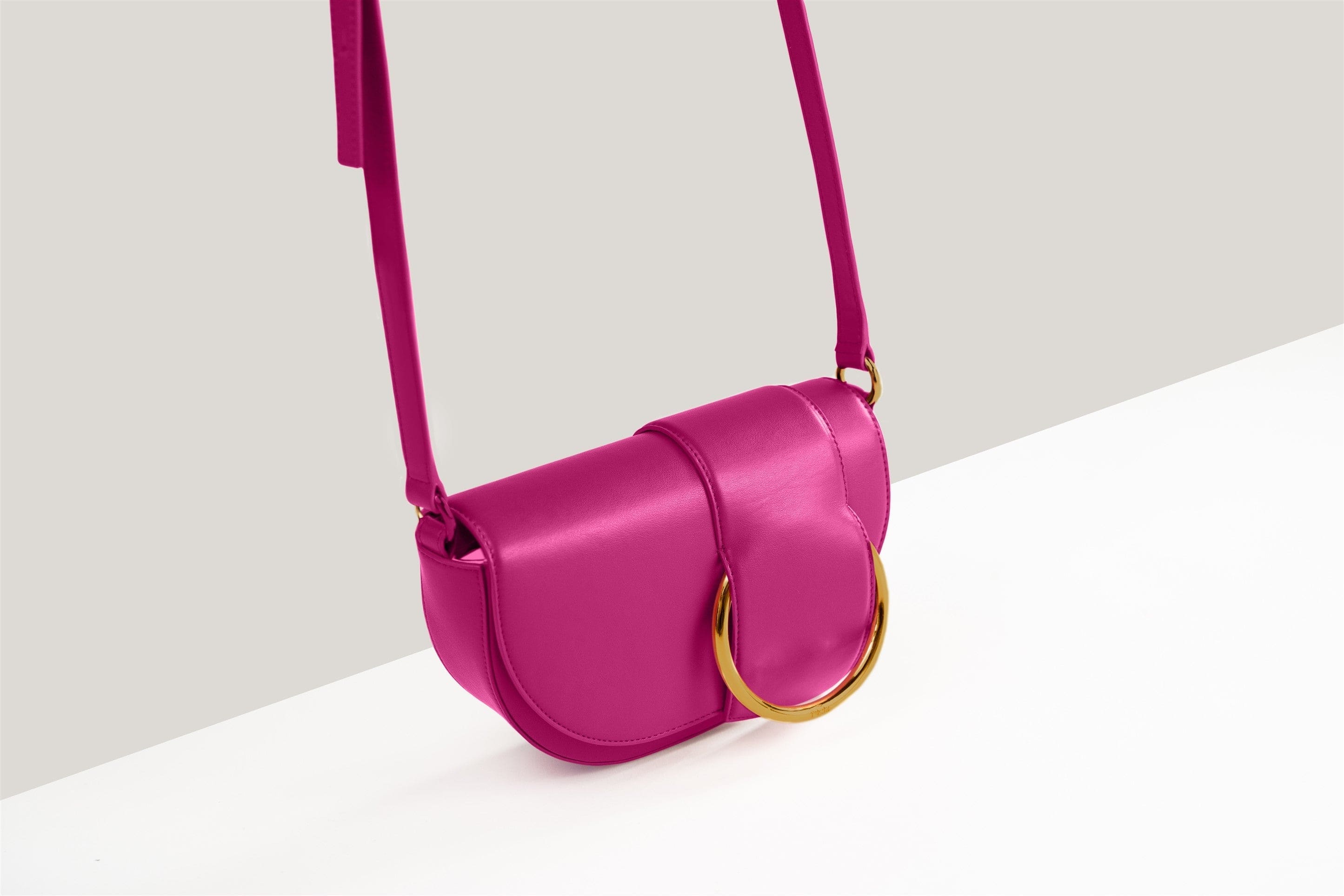 Luna Vegan Leather Shoulder Bag for Women - Stylish Raspberry Crossbody Purse | Perfect for Work, Travel & Everyday Use