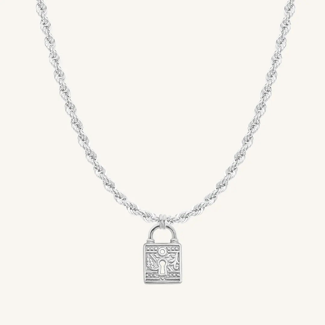 Sanctuary Keylock Necklace - Elegant Stainless Steel Pendant for Women, Perfect for Everyday Wear, Gifts & Special Occasions