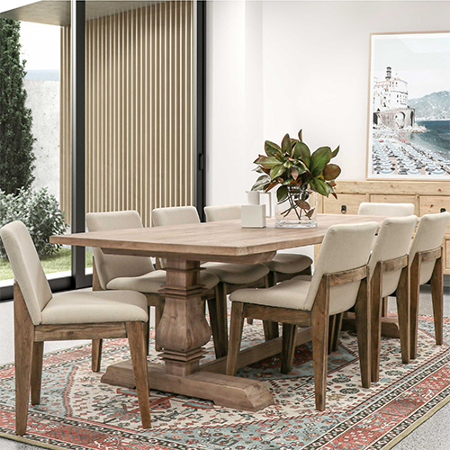 Madrid Dining Table 245cm - Modern Large Wooden Dining Table for 8-10 People | Perfect for Family Gatherings, Dinner Parties & Open-Concept Dining Rooms