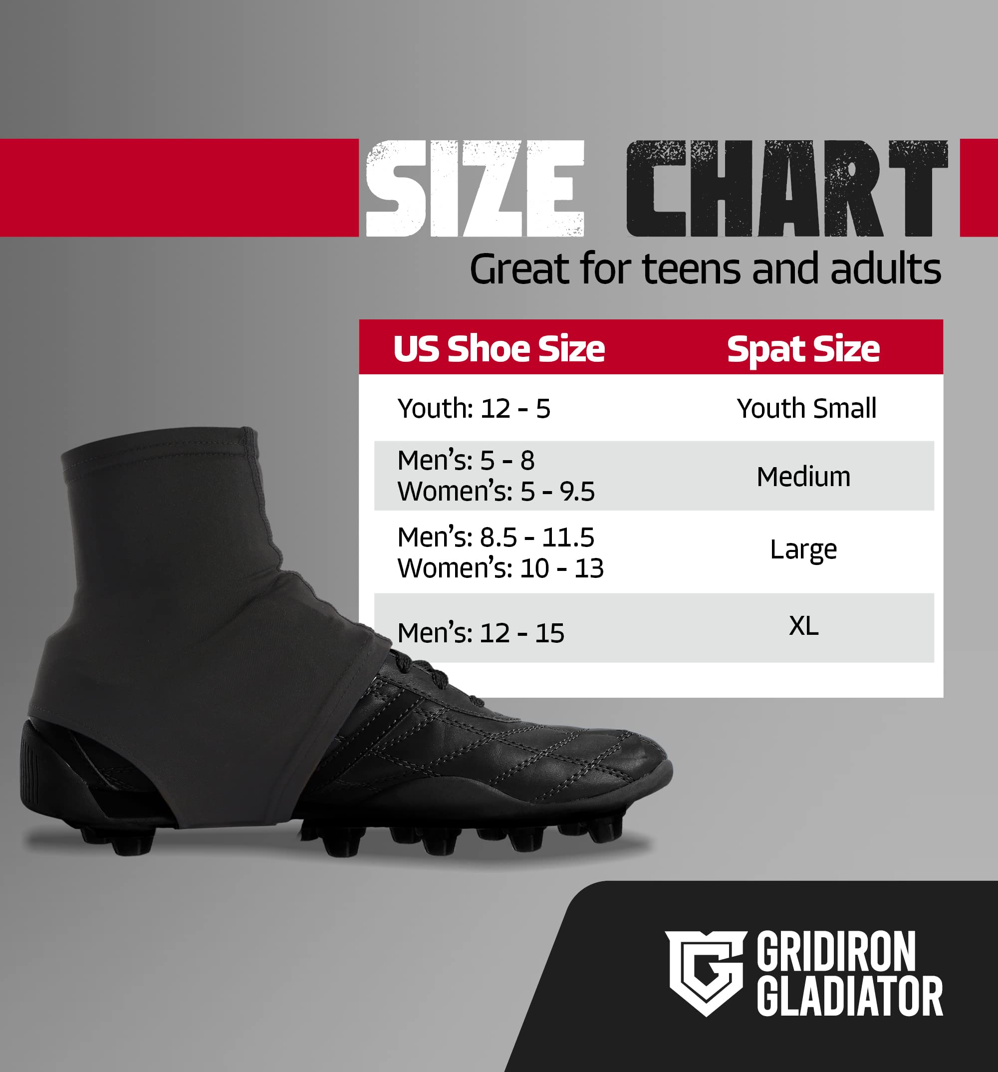 Football Cleat Covers - Soccer Baseball Softball Cleat Spats | Non-Slip Protective Shoe Covers for Sports Training & Field Play
