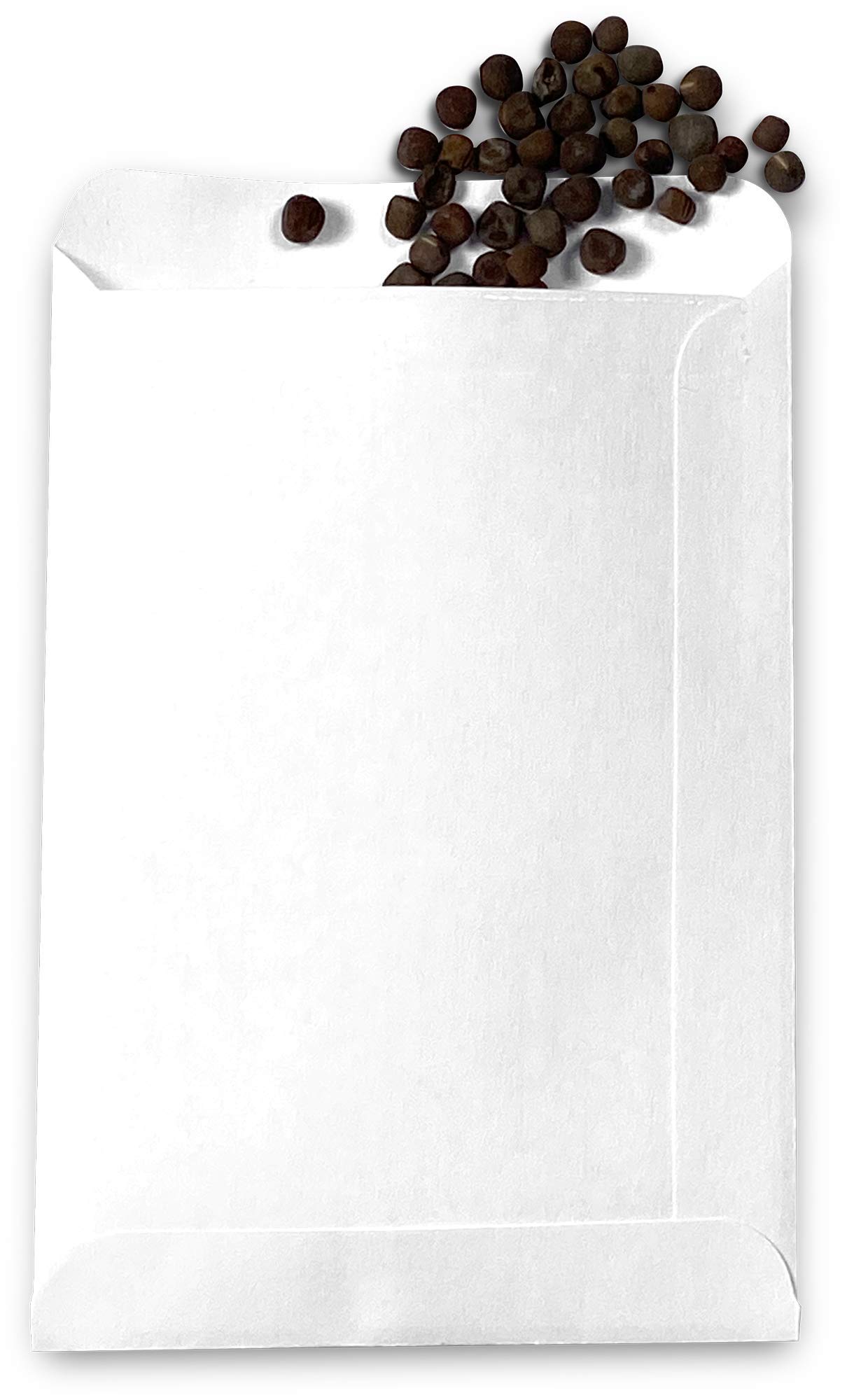 Guardian White Seed Envelopes - 100 Self-Sealing Mini Seed Packets (3.25
