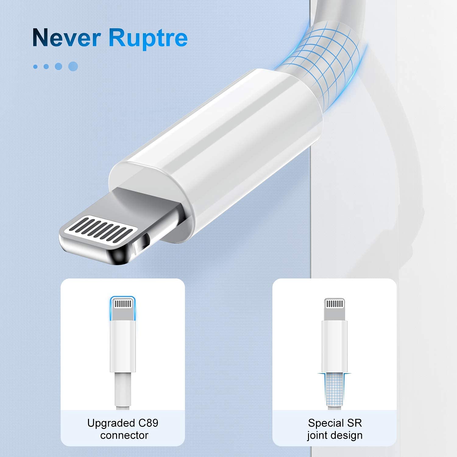 Apple MFi Certified Short USB C to Lightning Cable (8Inch, 2-Pack) - Fast Charging & Data Sync for iPhone 14/13/12/11Pro/XS/XR/8/7, iPad & AirPods - Perfect for Travel, Car & Power Bank Charging