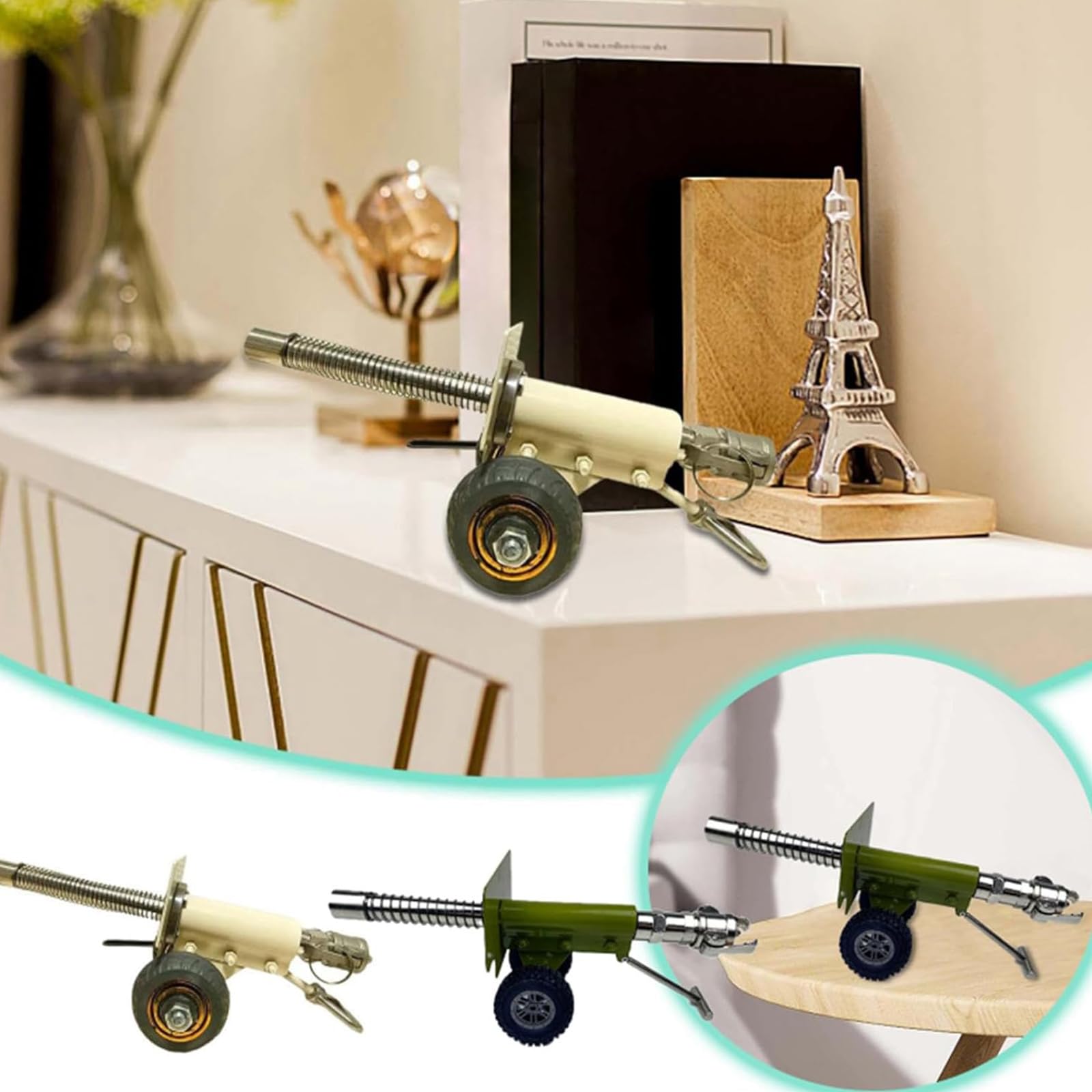 304 Stainless Steel Mini Cannon Model - Firecracker Artillery Launcher for Military Collectors | Desktop Ornament, Gift for Military Enthusiasts | Perfect for Home Decor, Office Display & Historical Reenactments