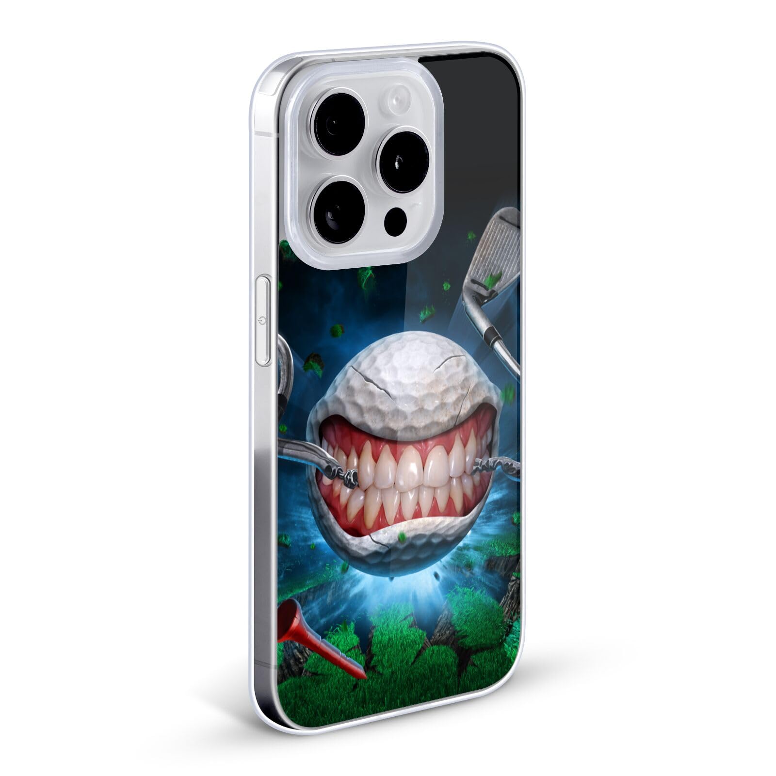 Officially Licensed Tom Wood Golf Ball Monsters Soft Gel Case for Apple iPhone 13 Pro Max - Durable Shockproof Phone Cover with Unique Design - Perfect for Golf Lovers & iPhone Protection
