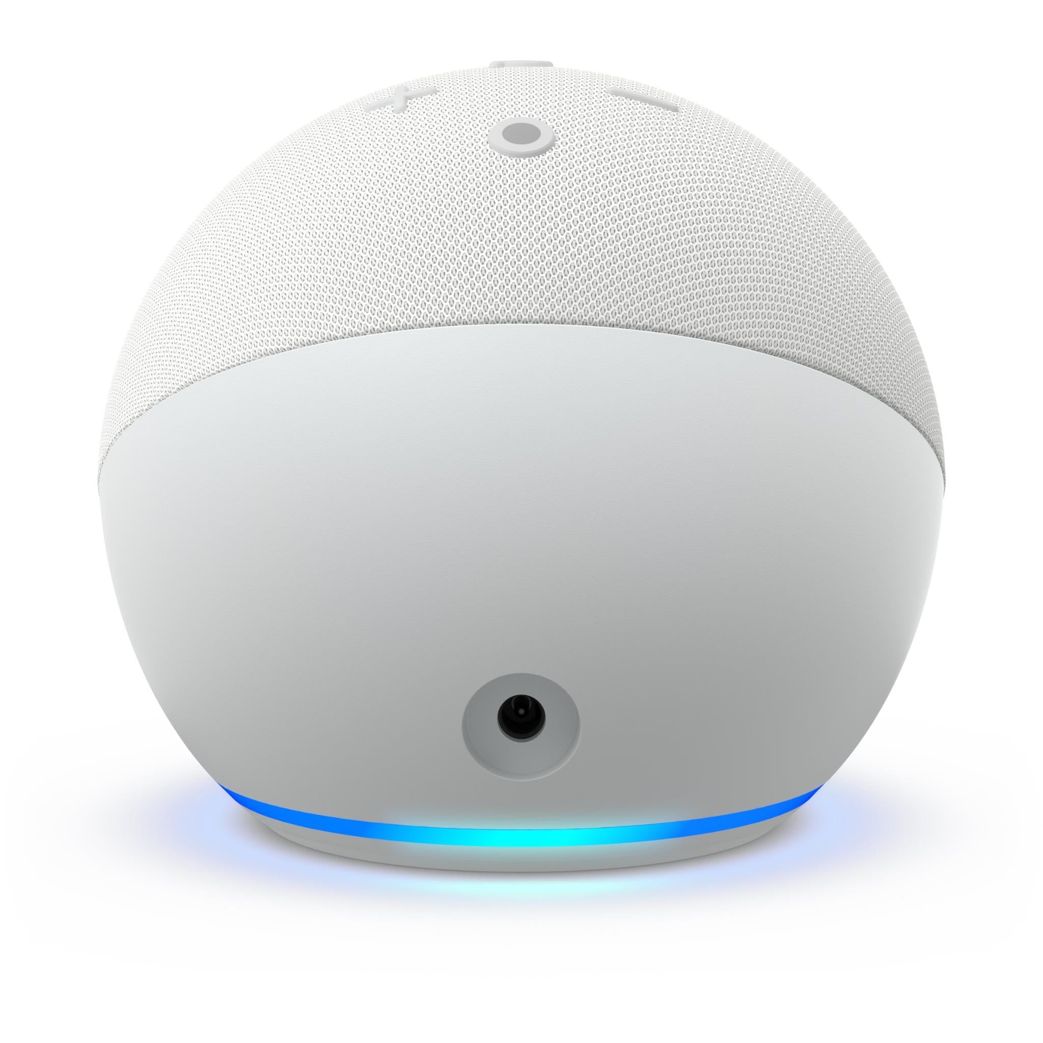 Amazon Echo Dot (5th Gen) - Smart Speaker with Alexa - Glacier White - Voice Control, Music Streaming & Smart Home Hub for Bedroom, Kitchen & Office