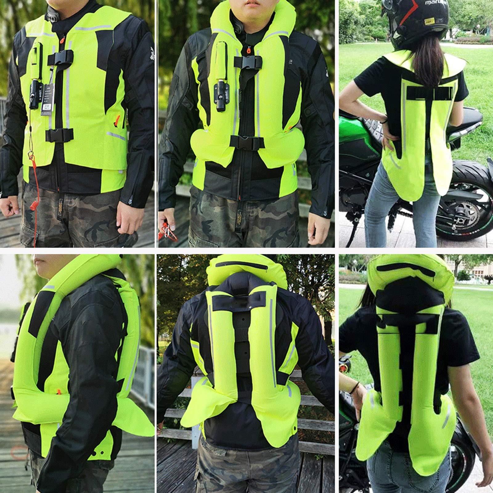 Motorcycle Airbag Vest - Reflective Safety Vest for Riding & Horseback