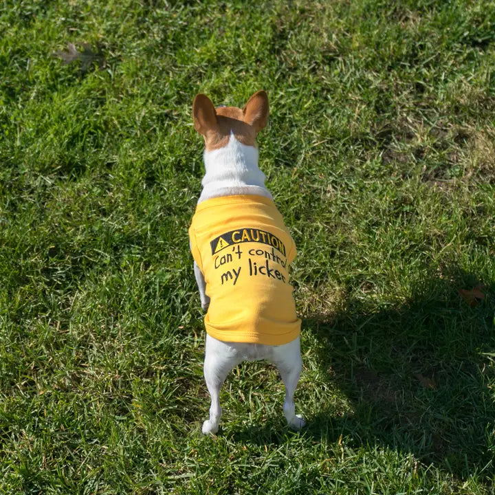 Funny 'Can't Control My Licker' Graphic T-Shirt for Dog Lovers - Perfect for Casual Wear, Dog Parks & Pet-Themed Parties