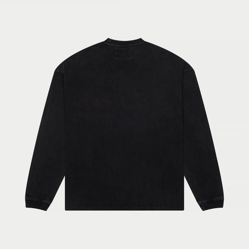 Godspeed Mankind vs AI Graphic Long Sleeve T-Shirt - Black Wash Vintage Style - Streetwear & Tech-Inspired Fashion for Men & Women
