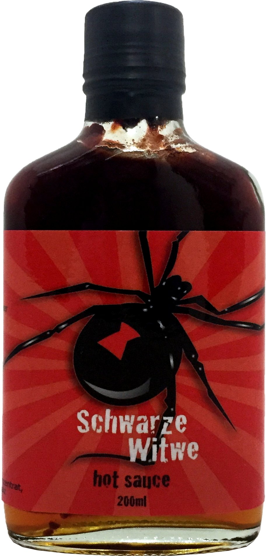 Black Widow Hot Sauce 229,000 Scoville - Extra Spicy Chili Pepper Sauce - 200ml Bottle - Perfect for Wings, Tacos, Burgers & Cooking