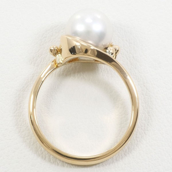 18K Yellow Gold Pearl Ring for Women - Elegant Pearl Jewelry for Wedding, Engagement & Special Occasions