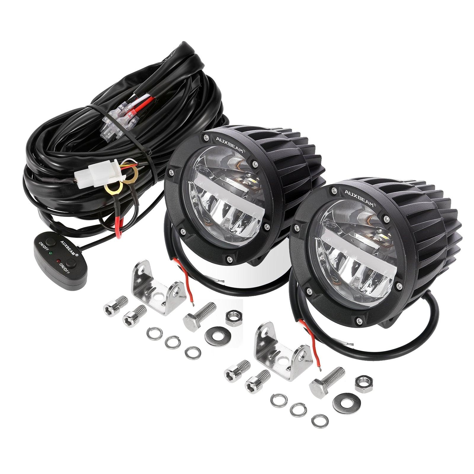 C4 Series 4 Inch 100W Round Offroad LED Driving Lights Combo Beam - High Performance LED Light Bar for Trucks, Jeeps, ATVs & Off-Road Vehicles - Perfect for Night Driving, Camping & Outdoor Adventures