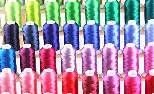 Premium 100 Cones (1100 Yards Each) of High-Quality Polyester Machine Embroidery Threads - Compatible with Brother, Babylock, Janome, Singer, Pfaff, Husqvarna & Bernina Sewing Machines - Perfect for Quilting, Embroidery, Clothing & Home Decor Projects