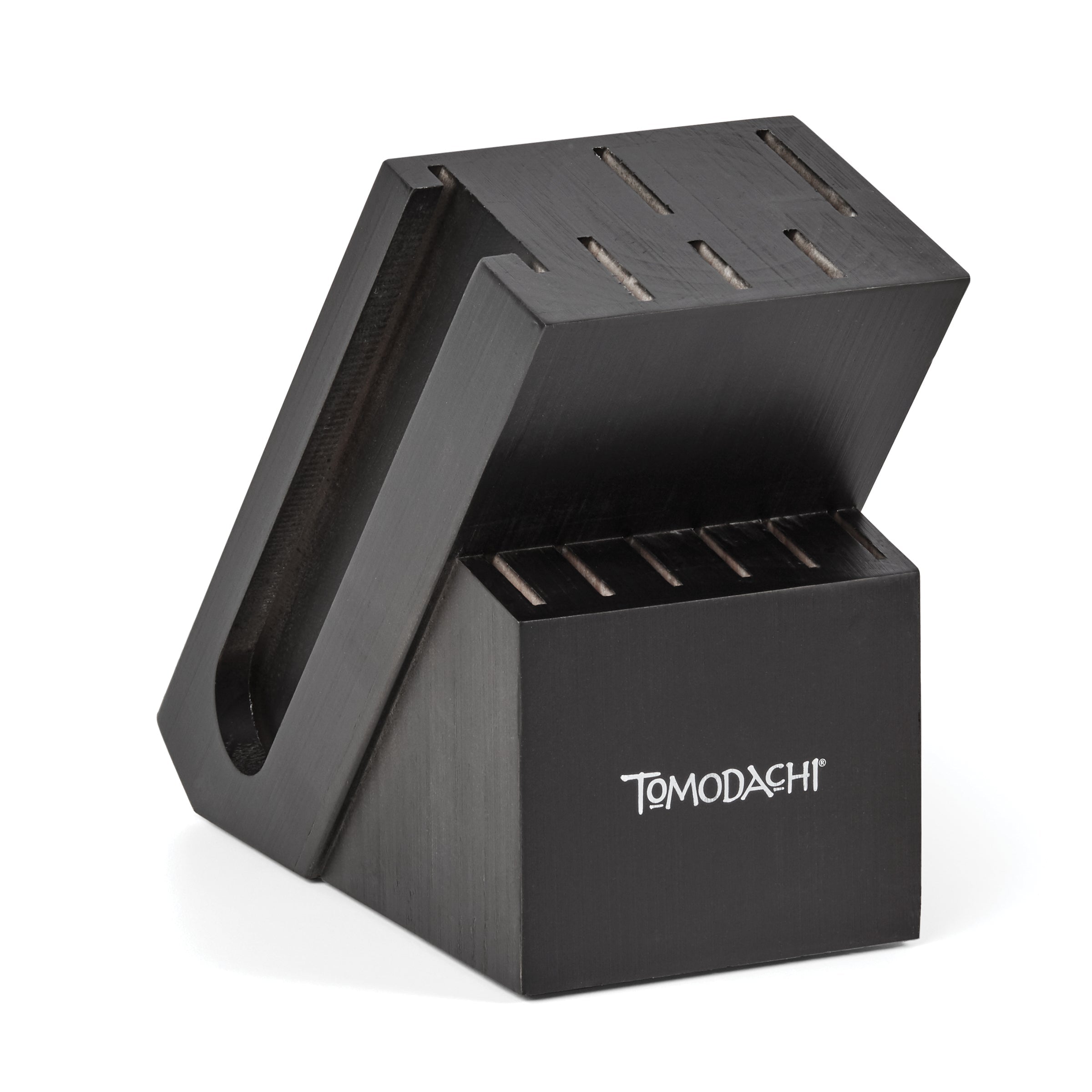Premium Raintree Ash 13-Piece Cutlery Block Set - High-Quality Wooden Knife Holder with Stainless Steel Knives - Perfect for Kitchen Organization & Dinner Party Serving