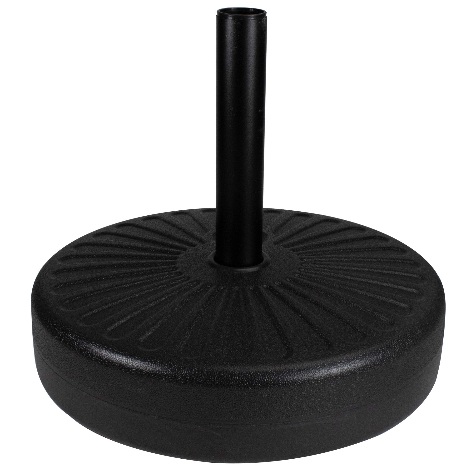 Northlight 48lbs Heavy Duty Black Sand & Water Umbrella Base - Perfect for Beach, Patio, and Outdoor Events