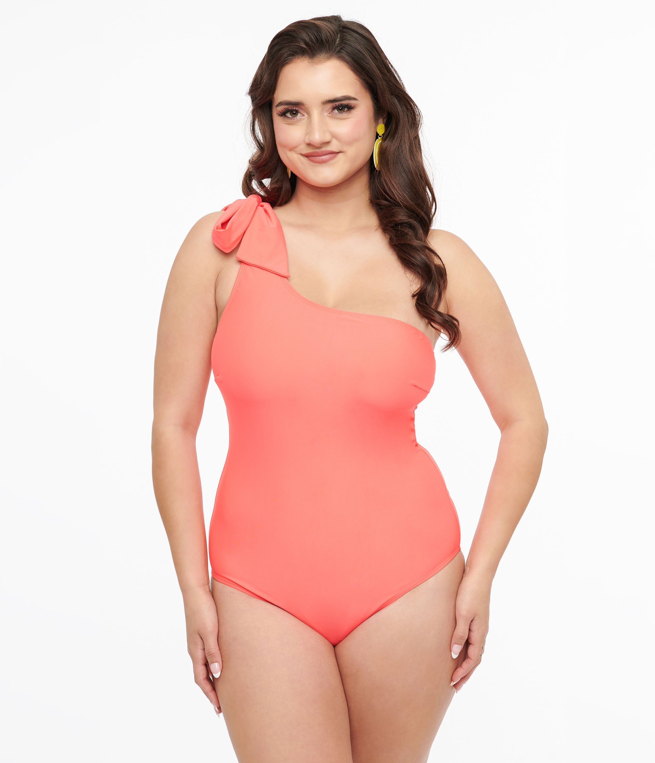 Coral One Shoulder One Piece Swimsuit for Women - Sexy Summer Beachwear | Perfect for Pool Parties, Vacations & Tropical Getaways