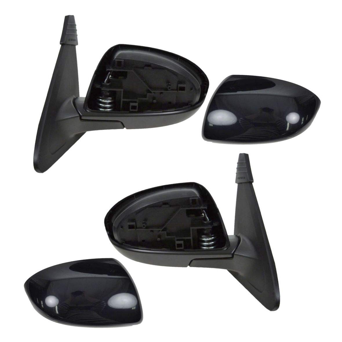 Heated Side Mirror Set for Driver & Passenger - No Housing Turn Signal, No Blind Spot Indicator - Compatible with 2010-2013 Mazda 3 (MA1320161, MA1321161) - Perfect for Winter Driving & Enhanced Visibility