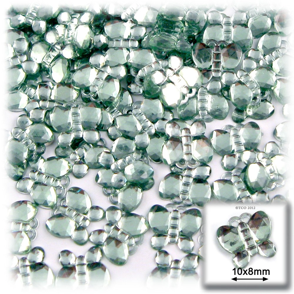 144pc 10mm Rhinestones Butterfly - Lavender Light Purple or Light Amethyst for DIY Crafts, Jewelry Making, Nail Art, and Scrapbooking