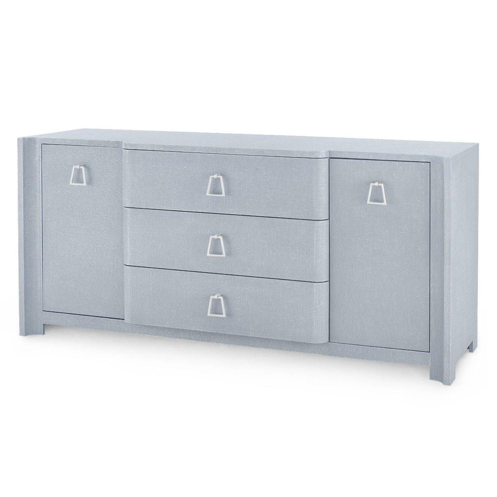 Audrey Media Cabinet - Washed Winter Gray Finish with Custom Pull Options - Perfect for Living Room, Bedroom & Home Theater Storage