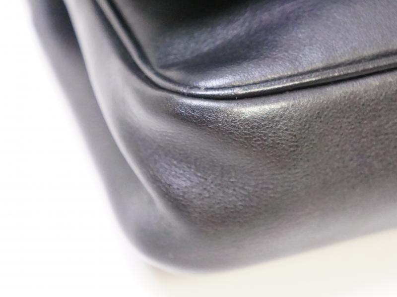 Authentic Pre-Owned Celine Vintage Black Leather Shoulder Bag with Gold Chain & Logo - Adjustable 2-Length Strap - Made in Italy (193003) - Perfect for Date Nights, Office & Luxury Fashion Accessories