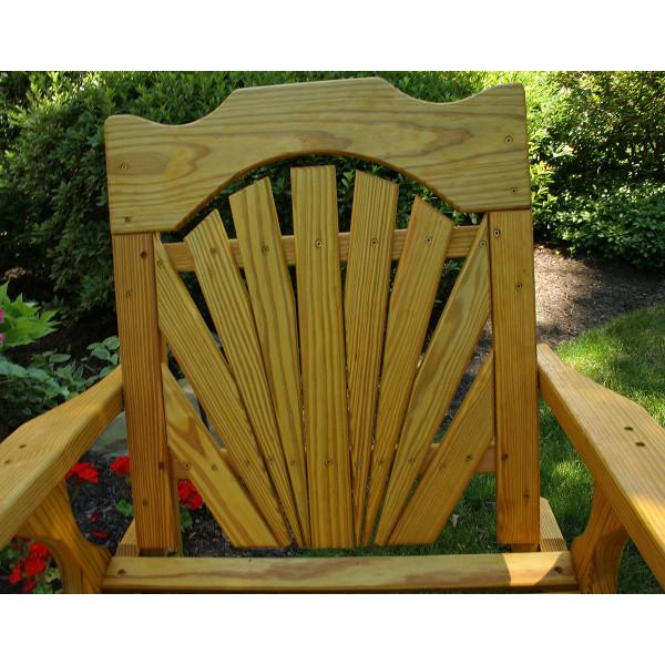 Treated Pine Fanback Patio Chair - Weather-Resistant Outdoor Dining Furniture for Garden, Deck, and Poolside Relaxation