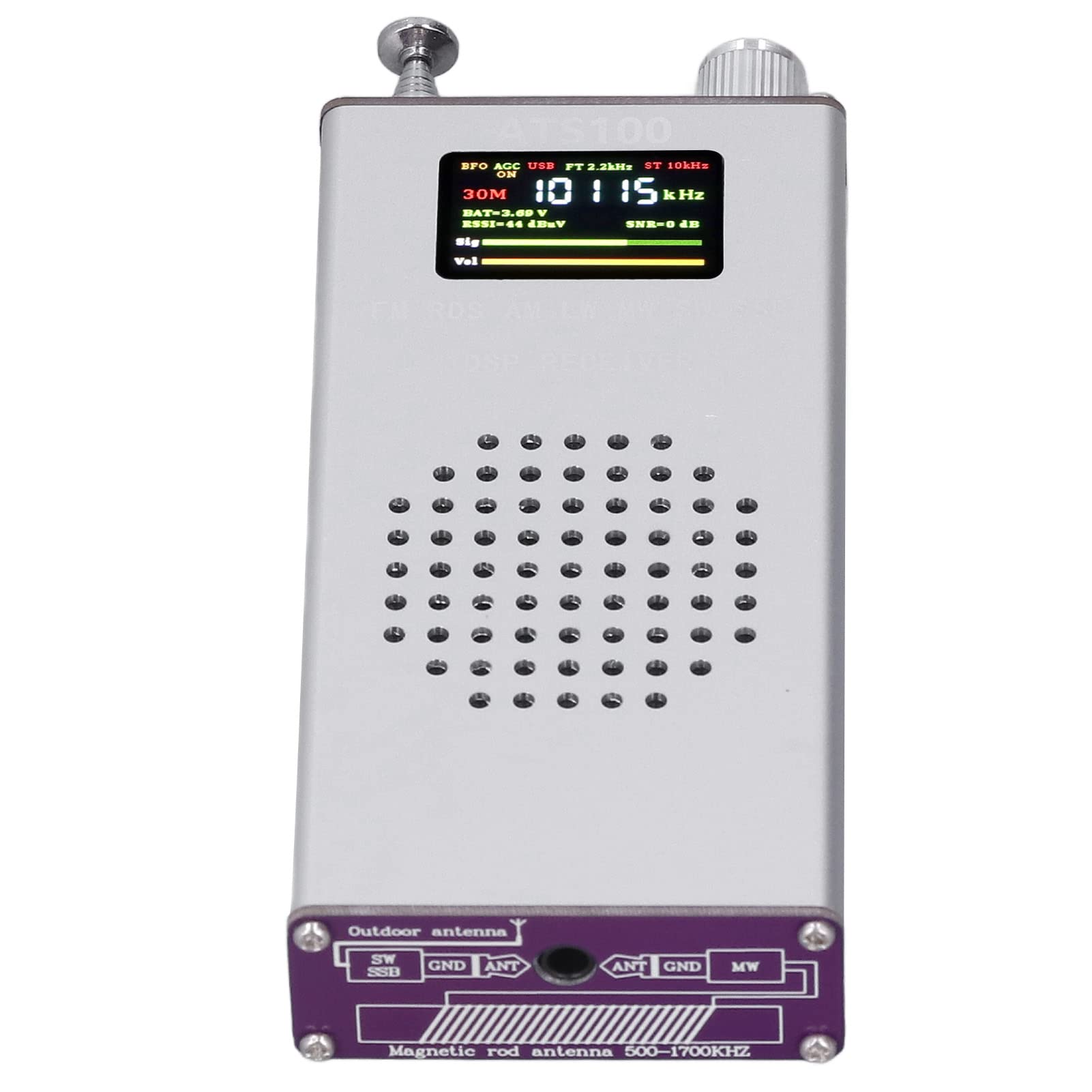 Si4732 Digital Radio Receiver - Long Life FM/AM Receiver with RDS, Stereo Sound - Perfect for Home, Office, and Outdoor Use