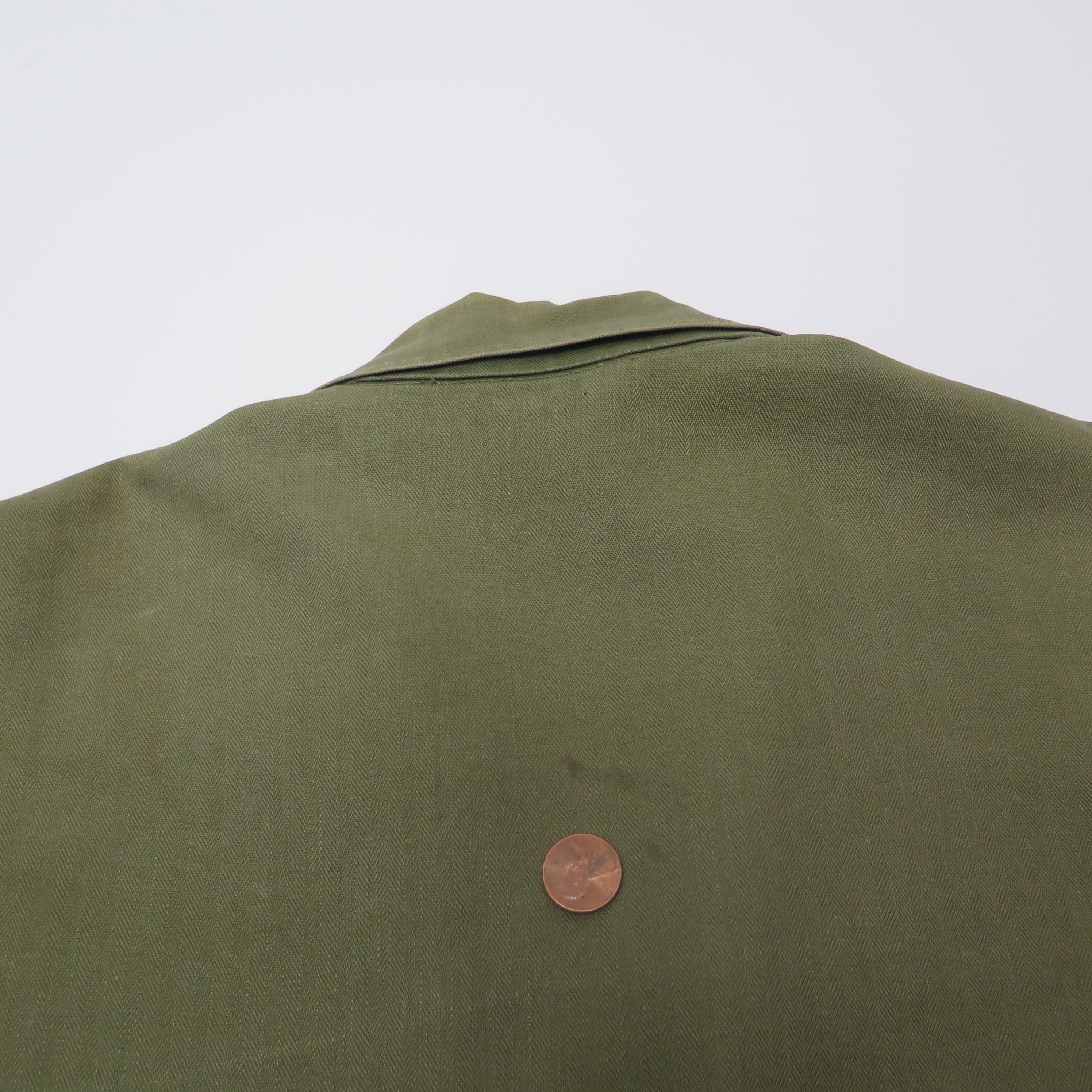 Vintage US Army HBT Utility Shirt - 1950s Early Vietnam War Era Military Surplus - Perfect for Reenactments, Collecting & Outdoor Adventures