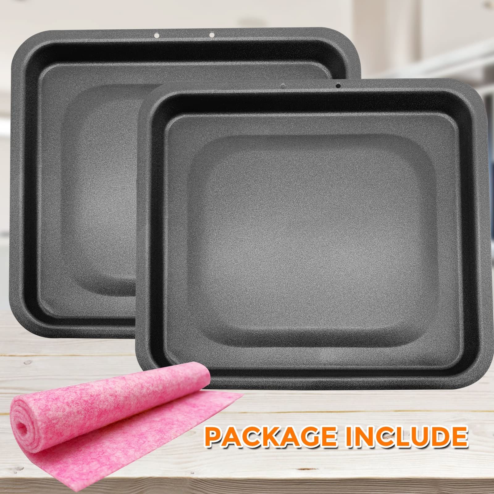 Premium Nonstick Air Fryer Drip Tray (2-Pack) for Instant Vortex Pro/Plus, Innsky, Chefman PowerXL - Dishwasher Safe Oil Drip Pans - Perfect for Healthier Frying & Easy Cleanup
