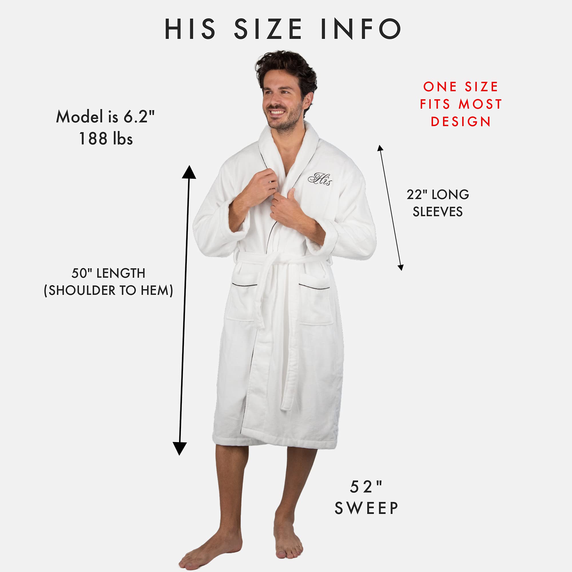 His and Hers Robes Gift Set - 2 Pack Soft Velour Bathrobes for Couples with Gift Box | Perfect for Anniversaries, Valentine's Day & Spa Nights at Home