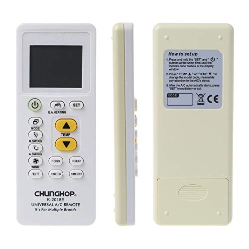 Energy Efficient Calvas K-2018e Universal Digital LCD Air Conditioner Remote Control - Compatible with Most AC Units, Perfect for Home & Office Cooling Systems