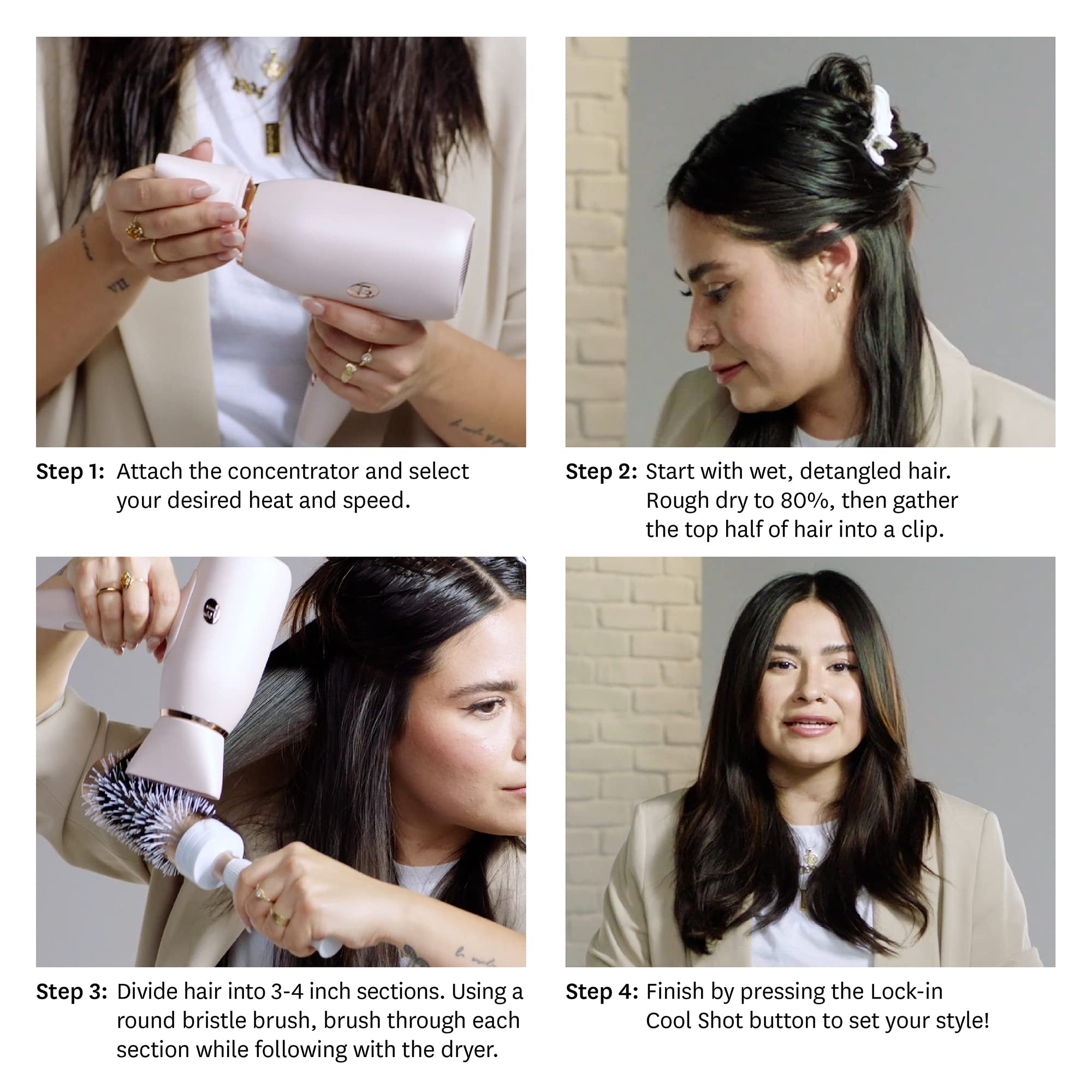 T3 Afar Lightweight Travel Hair Dryer - Dual Voltage, Folding Handle, Fast Drying & Frizz Control | Perfect for Hotels, Gym, Vacation & On-the-Go Styling
